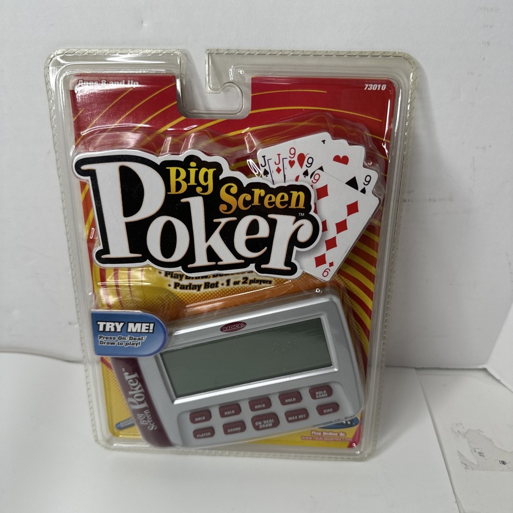 Radica Big Screen Poker 2002 Electronic Handheld Game 73010 NEW Factory Sealed